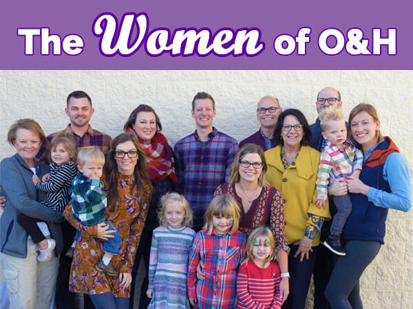 An Olesen family portrait with the title "Get to Know the Women of O&H
