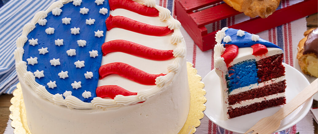 Flag Layer Cake and one more slice