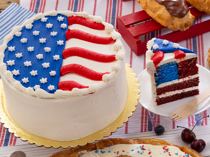 Flag Layer Cake and one more slice