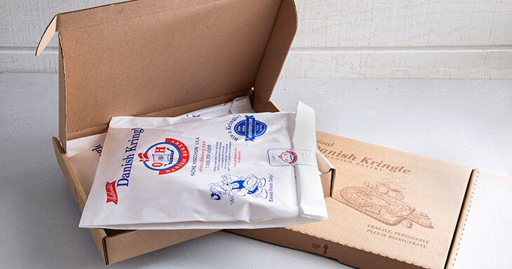 O&H Danish Bakery Kringle Packaged to Ship