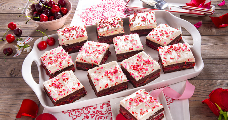 Valentine's Chocolate Cherry Brownies