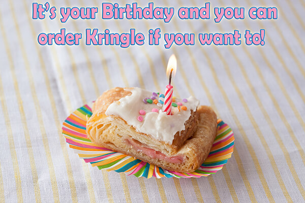 Slice of Birthday Kringle - O&H Danish Bakery, Racine, WI