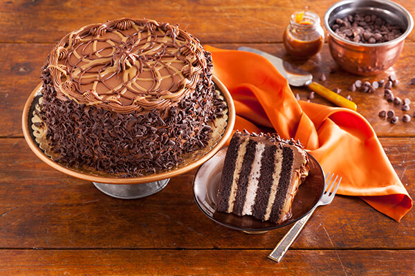 Chocolate caramel torte cake