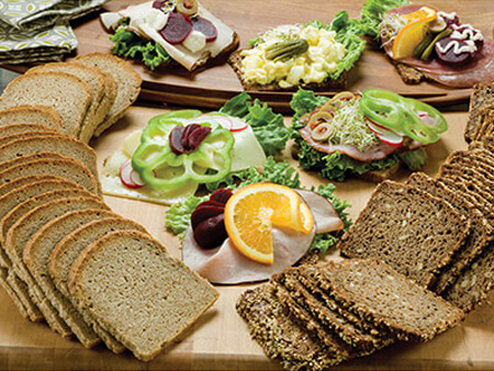 Assortment of Open-Faced Sandwich Breads