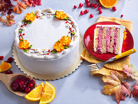 cranberry orange layer cake