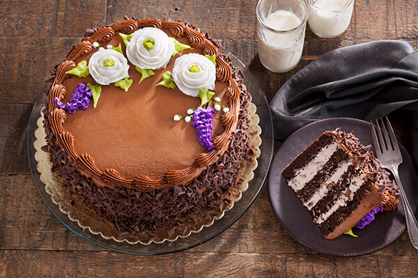 fudge layer cake for delivery