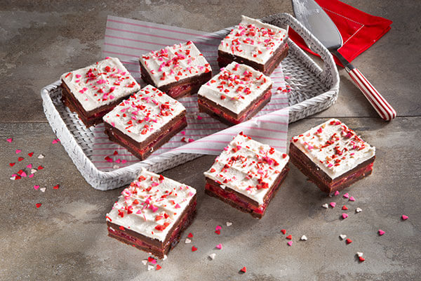Chocolate cherry Valentine's Day brownies