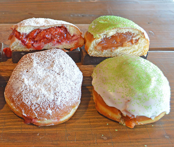 Cherry and Apple Flavored Paczki donuts
