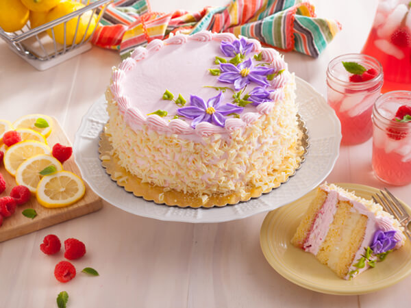 Raspberry Lemonade Mousse Cake