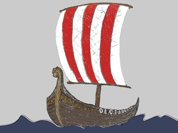 viking ship illustration