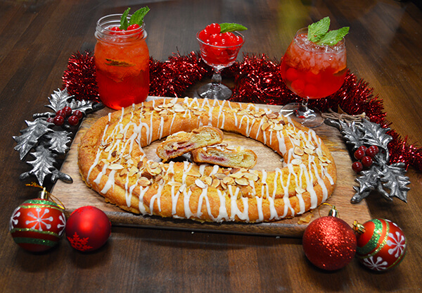 A Very Danish Kringle with Cherry Mint Cocktails