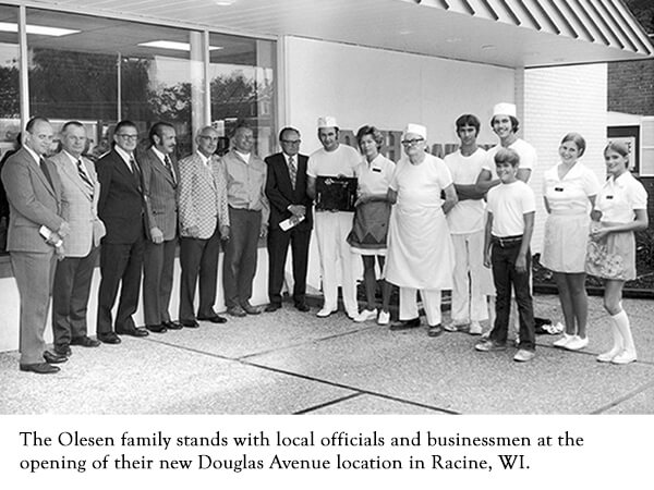 The Olesen Family at the opening of O&H Bakery on Douglas Avenue