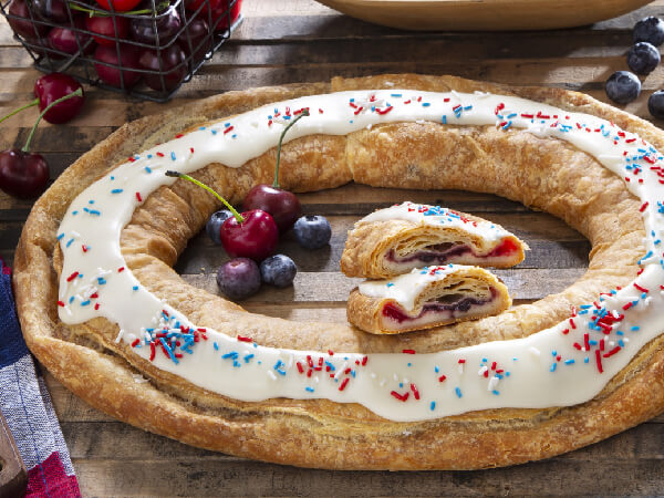 Red White and Blue Kringle Danish Pastry Racine Wisconsin