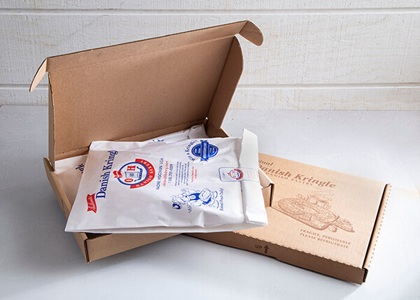 O&H Danish Bakery Kringle in shipping boxes