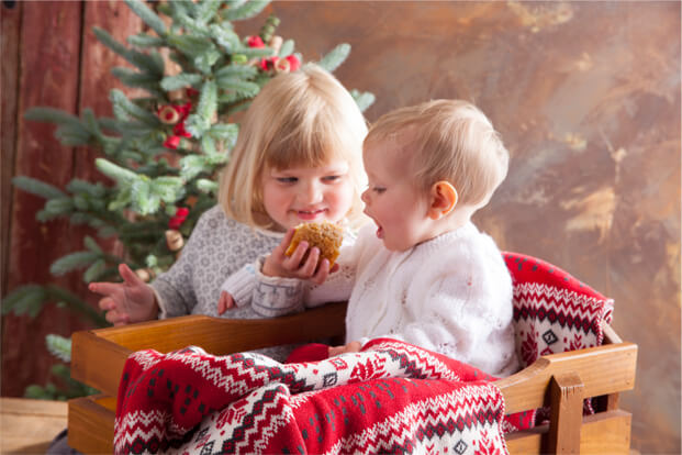 Children sharing Danish Dream Cake