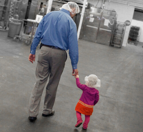 Family is never too young to get the bakery tour