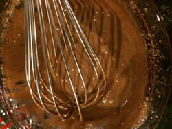 Midnight Bread Pudding Mixing