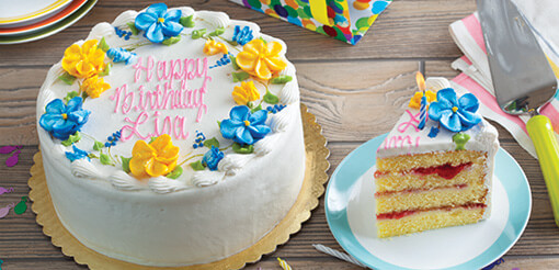 Birthday Layer Cake Custom Decorated - (471W)
