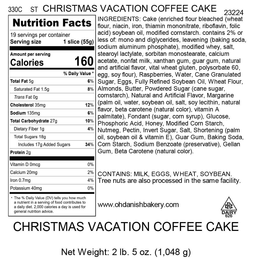 Nutritional Label for Christmas 
