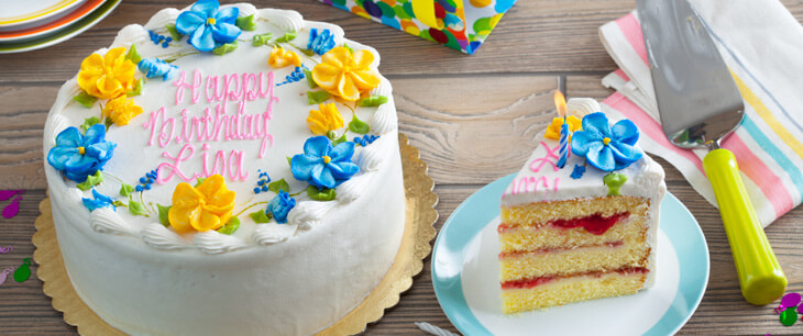 Birthday Layer Cake Custom Decorated