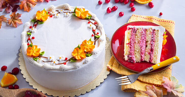 cranberry orange layer cake