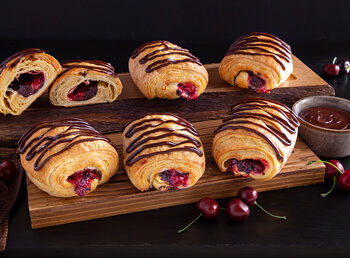 Dark Chocolate Cherry Croissants