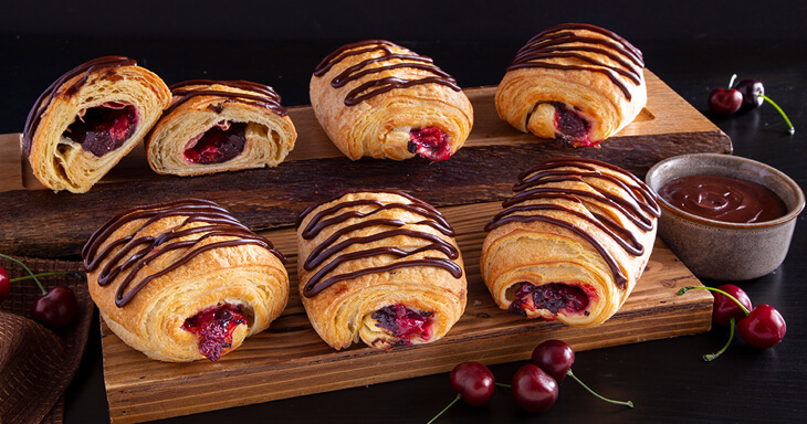 Item number: DCCC - Dark Chocolate Cherry Croissants
