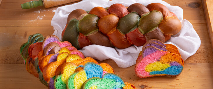 Easter Braided Colored Bread