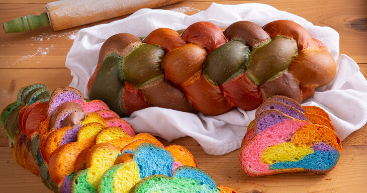 Easter Braided Colored Bread