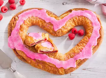 Item number: 270M - Mother's Day Raspberry Heart Shaped Kringle
