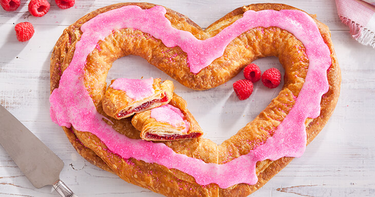 Item number: 270M - Mother's Day Raspberry Heart Shaped Kringle