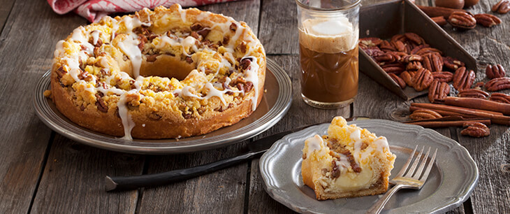 Pecan Custard Coffee Cake