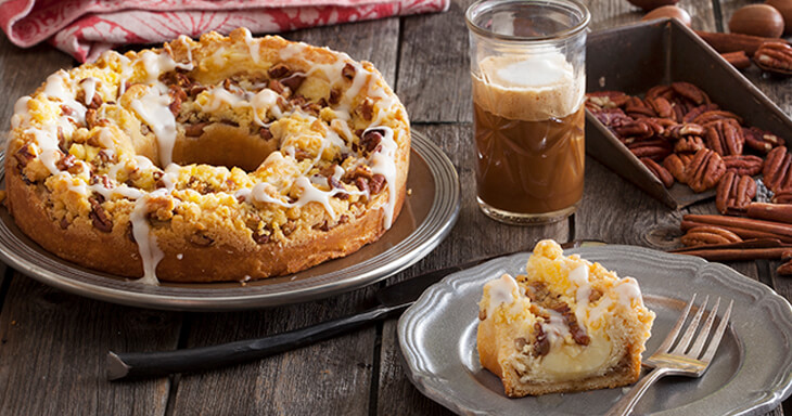 Pecan Custard Coffee Cake