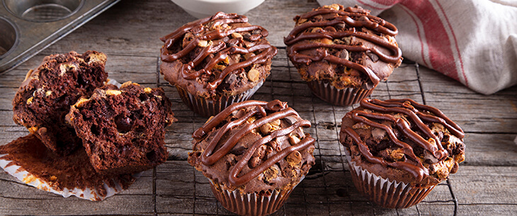 Triple Chocolate Jumbo Muffins (Gluten Free)